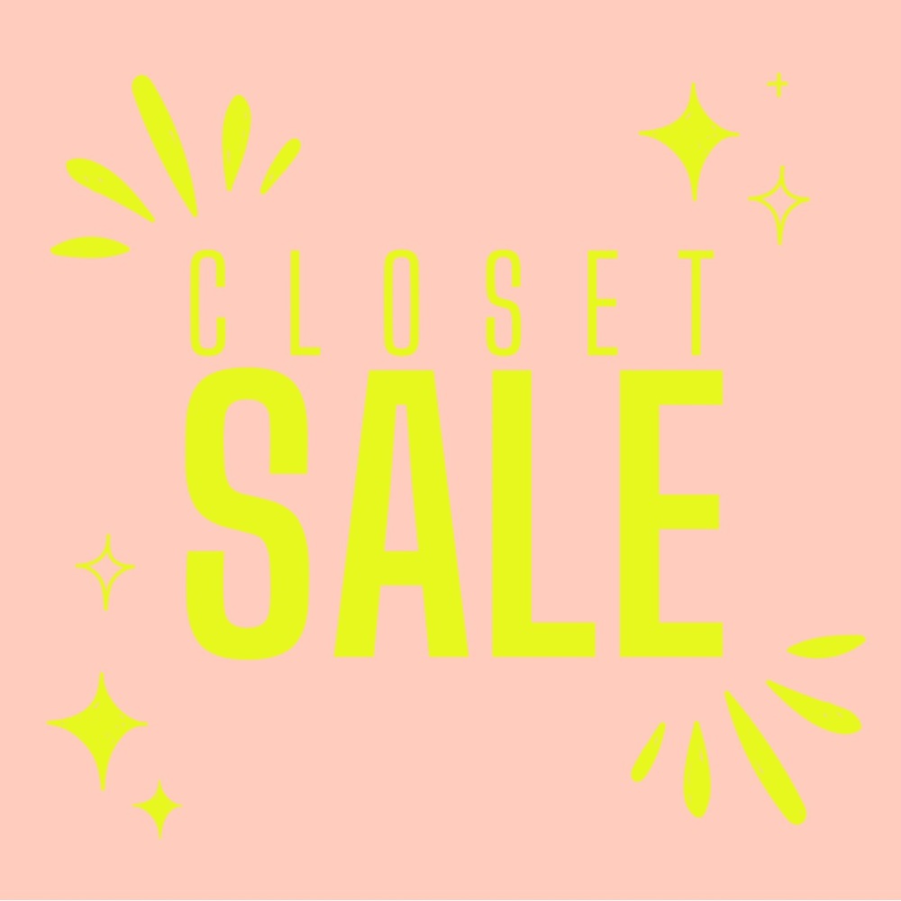 Closet sale coming soon!